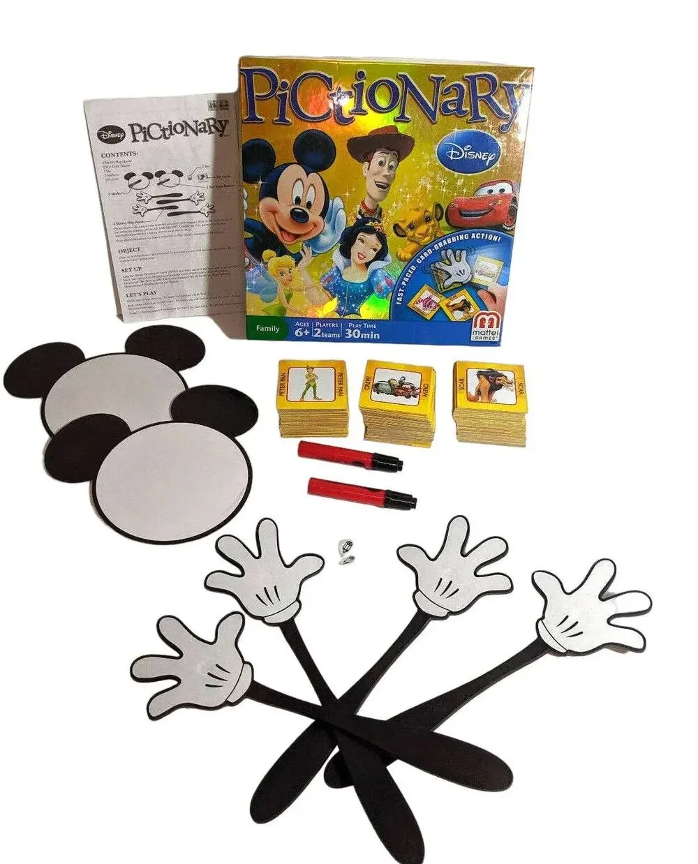 2012 Mattel Disney Pictionary Board Game Complete Children's Fun
